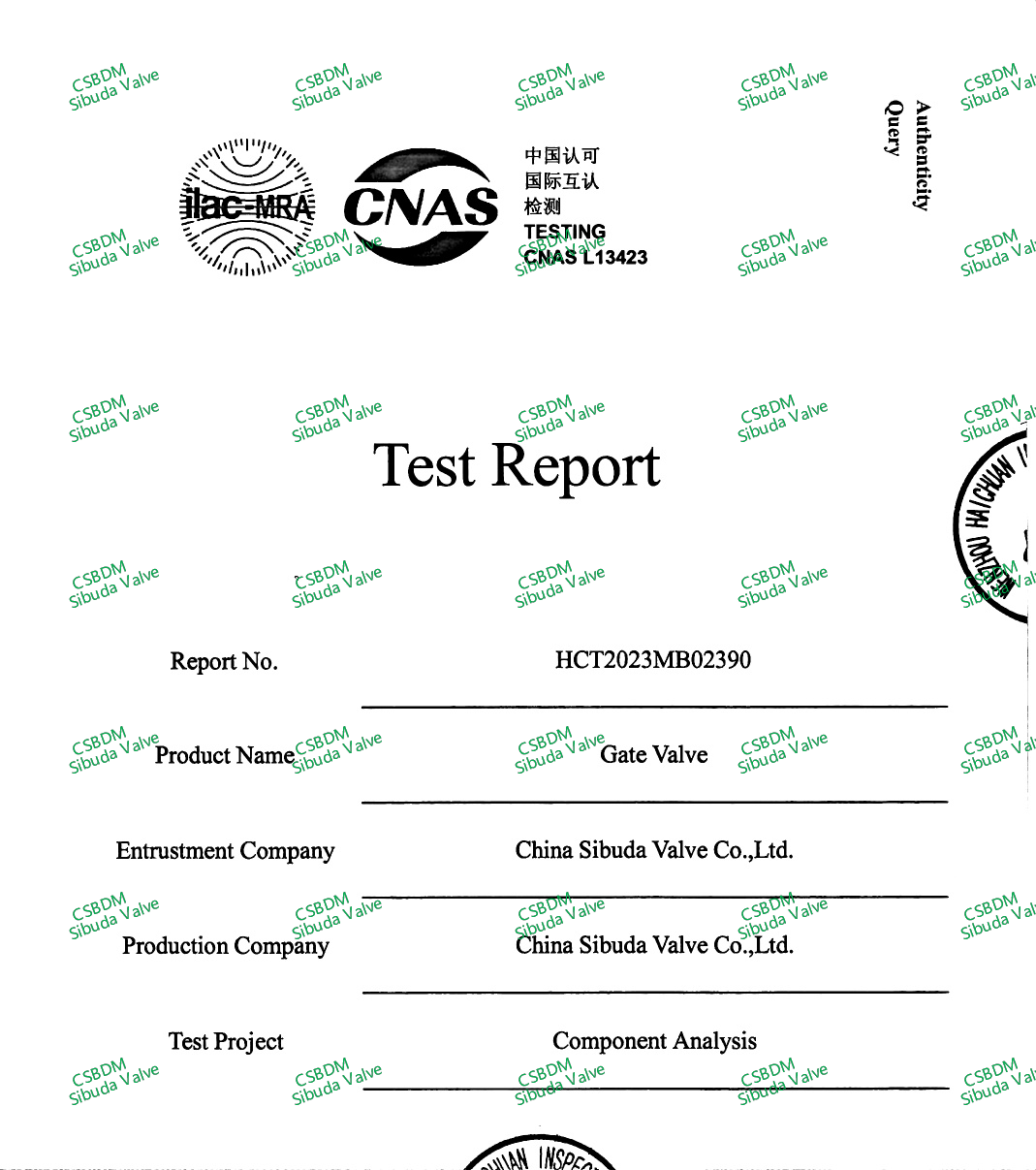 Component Analysis,Hardness,Tensile,Impact, Ferrite Content Test Report_For Valve or Parts2